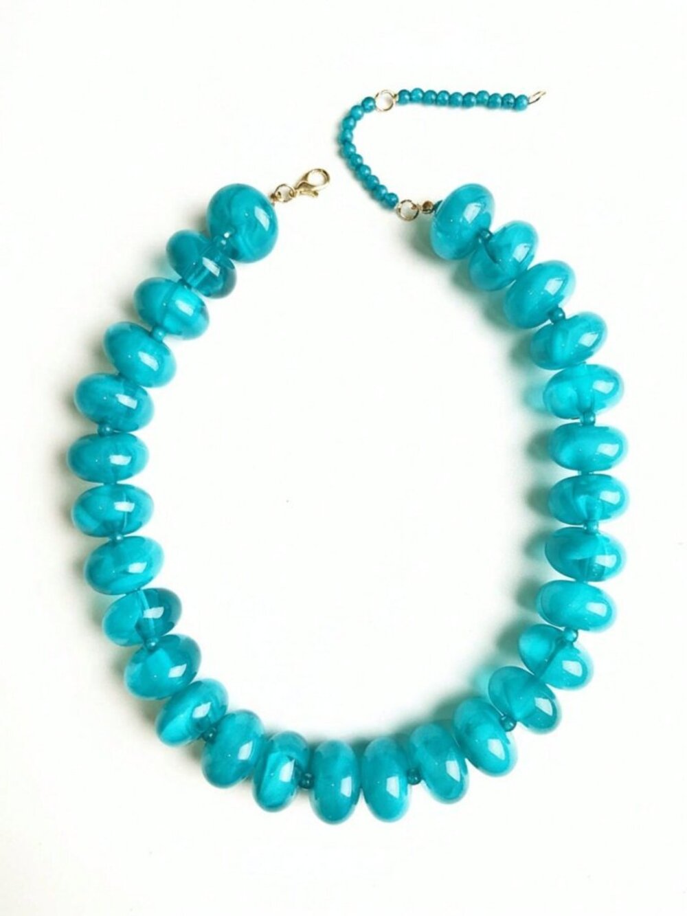 Casual Women's blue Dopamine Beaded Necklace - Picture 4 of 4